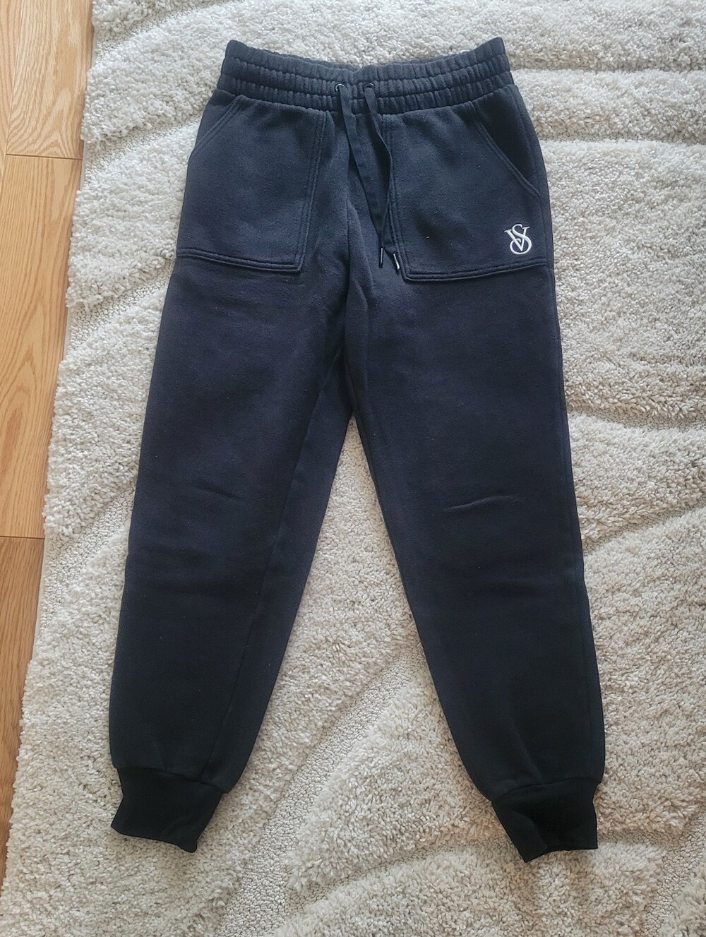 Victoria's Secret Black Fleece Joggers Size S